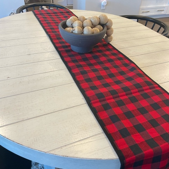 Other - Buffalo plaid table runner 6ft Christmas table decor holiday decor